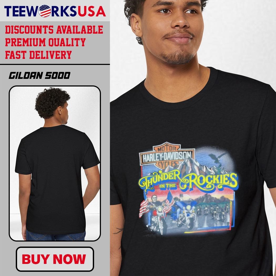 Harley Davidson Thunder In The Rockies retro design gift for fans  