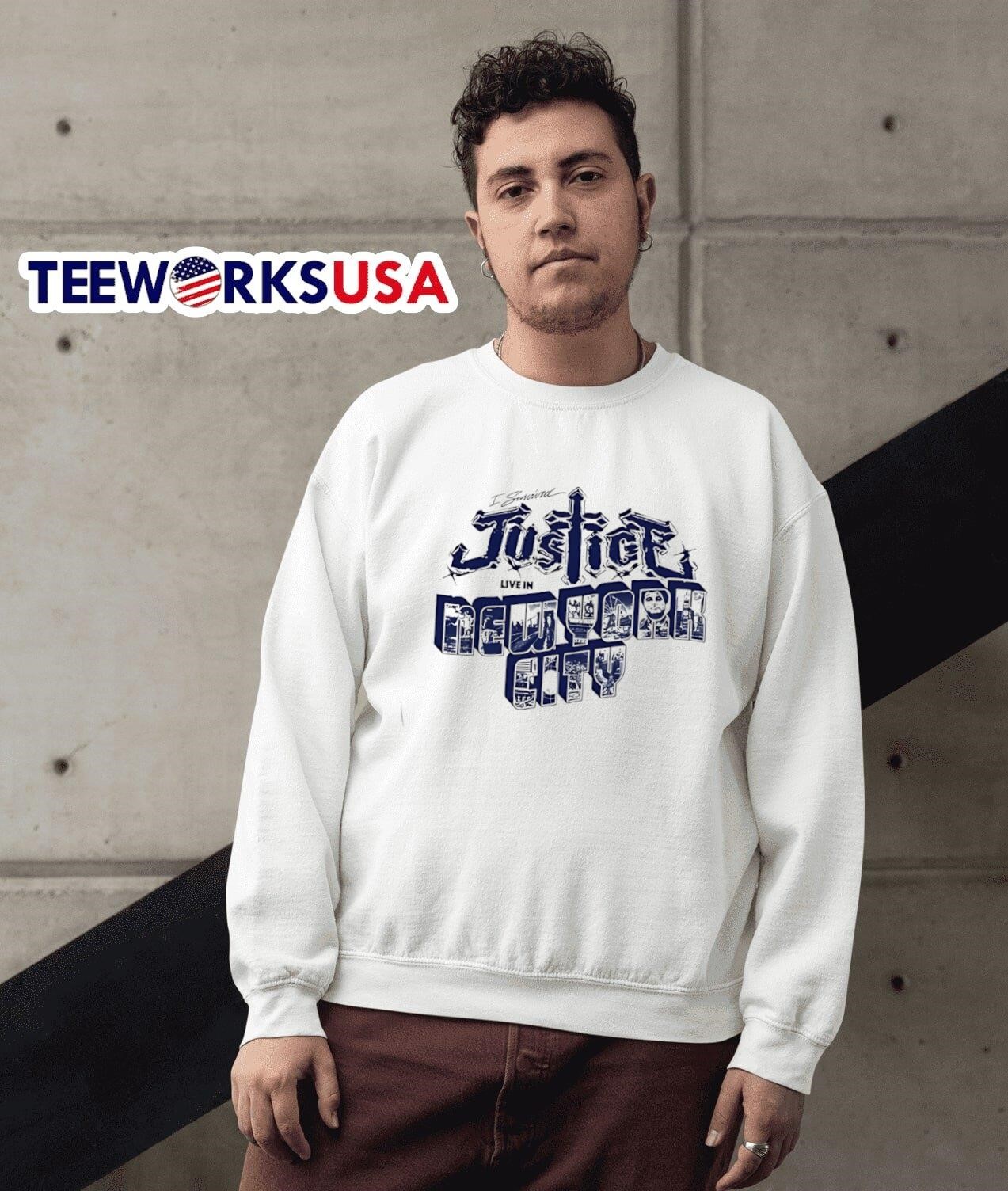 JUSTICE USツアーライブ限定 Tシャツ Tee L ジャスティス 白NY