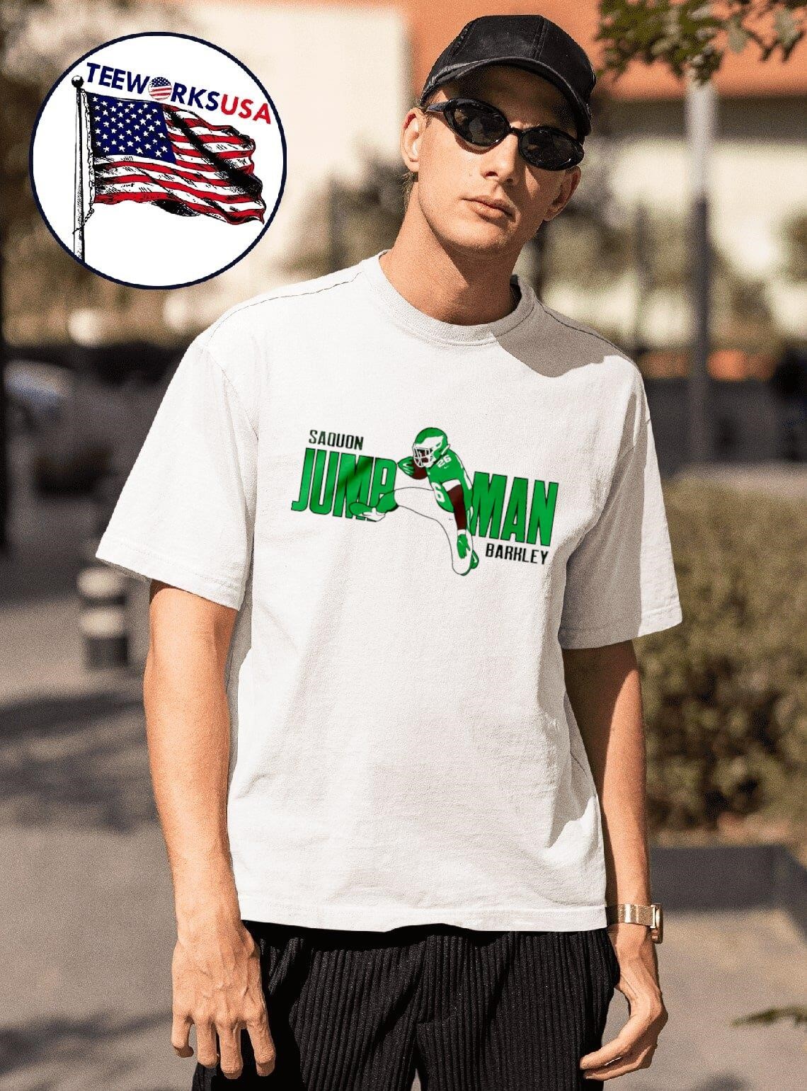Philadelphia Eagles Saquon Barkley jump man 26 shirt hoodie sweater longsleeve and V neck T shirt
