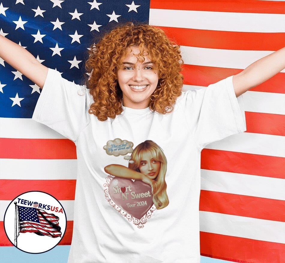 【Sabrina Carpenter】サブリナ♡公式ツアーTシャツ サブリナカーペンター】Short n' Sweet TOUR TシャツM黒 B