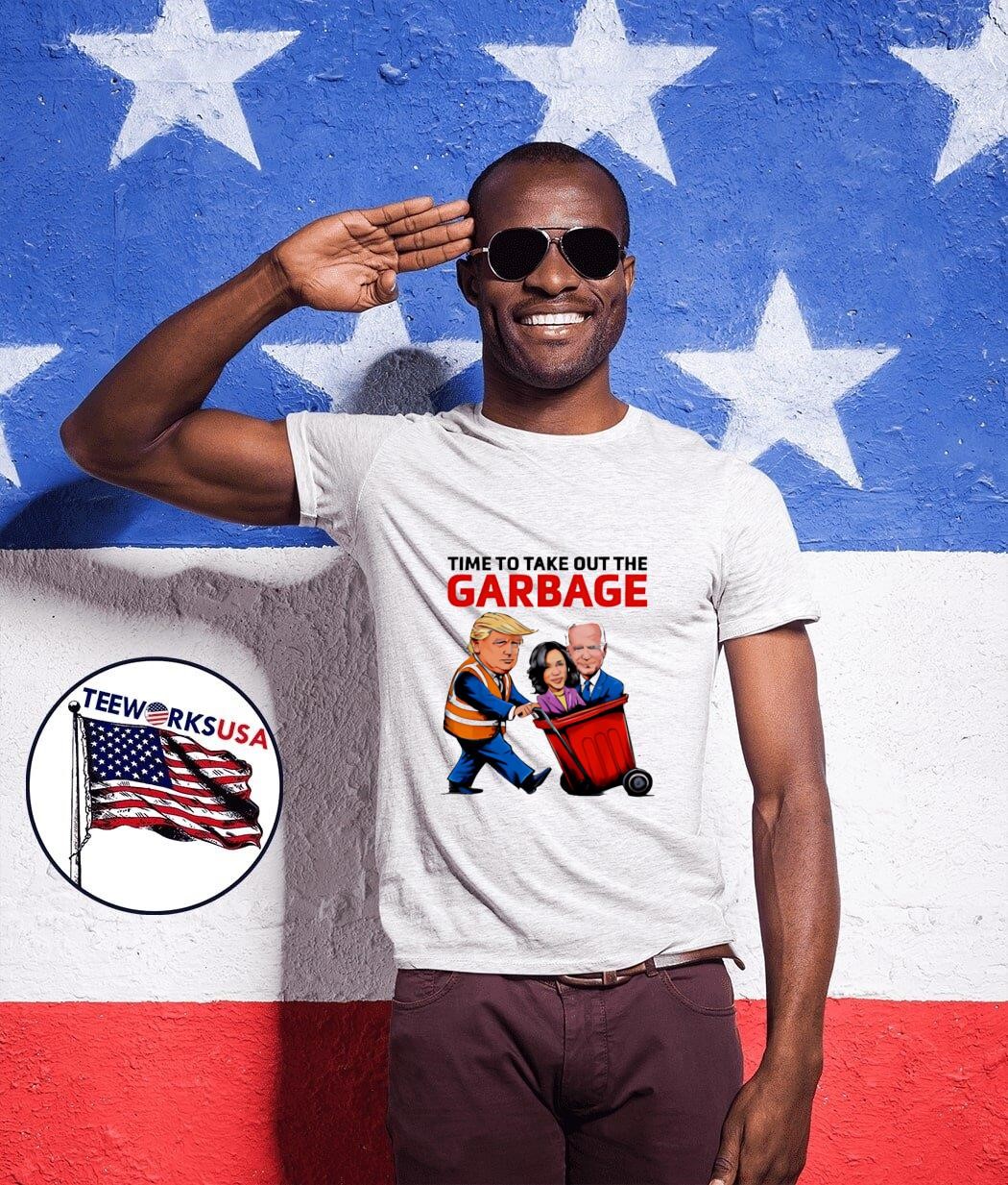 Trump Time To Take Out The Garbage funny cartoon shirt, hoodie 