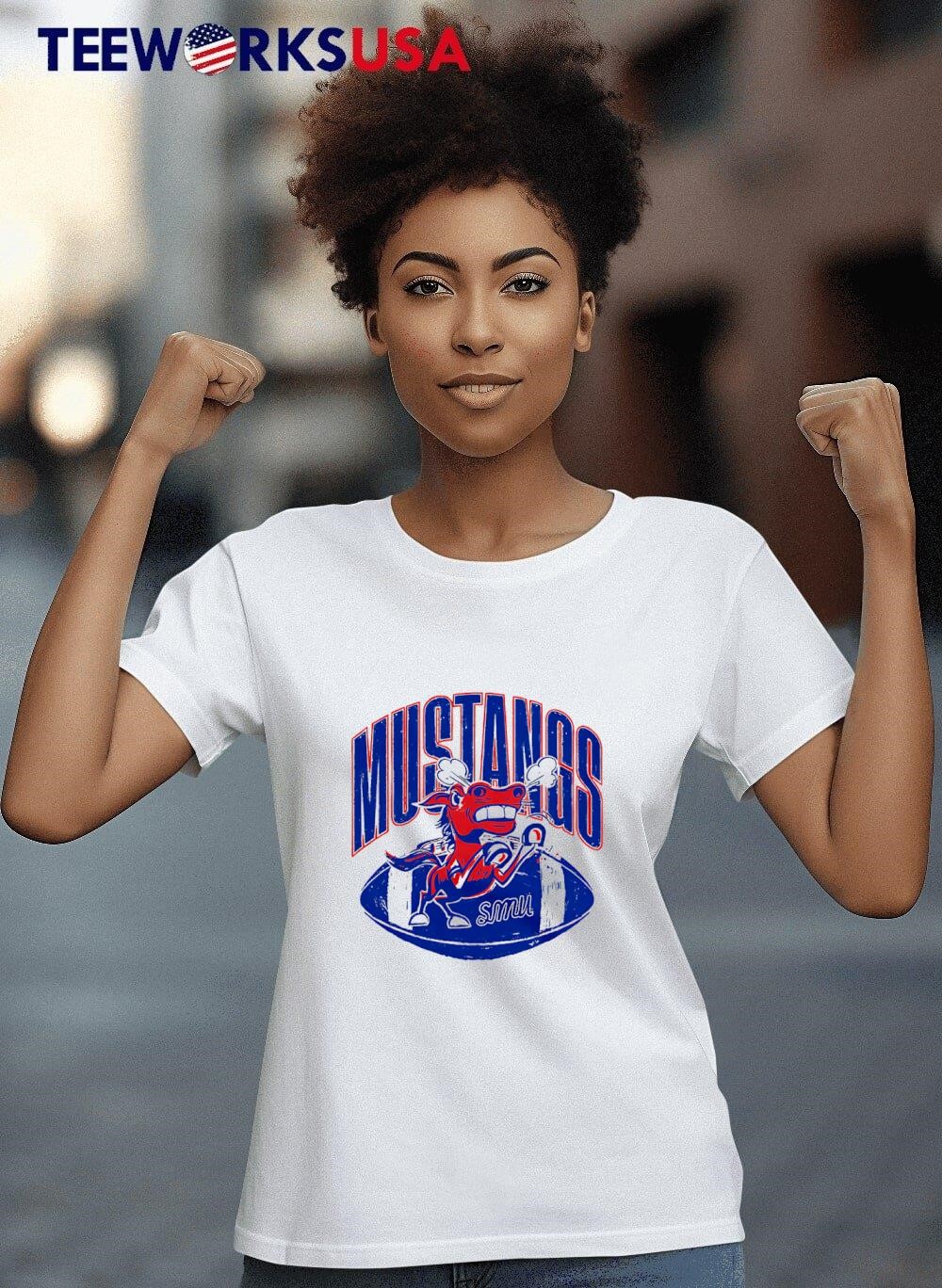 SMU Mustangs Football Retro Angry Mustang shirt hoodie sweater longsleeve and V neck T shirt