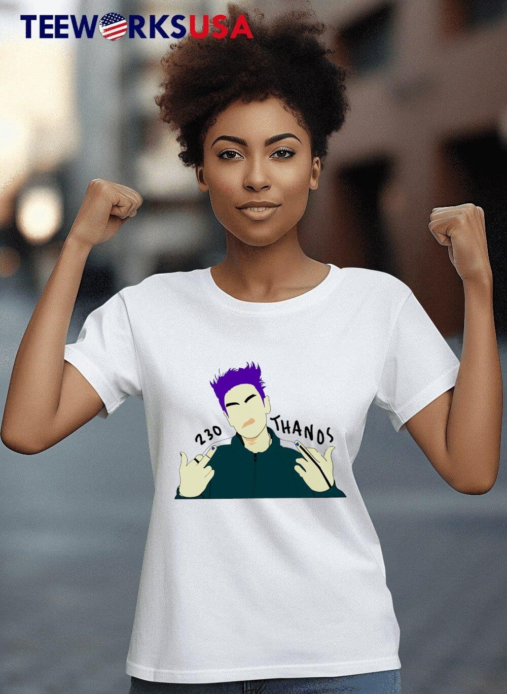 イカゲーム T.O.P THANOS T-shirt Mサイズ 白/ピンク Netflix イカゲーム2 サノス役 TOP Tシャツ Mサイズ TOP顔の通販