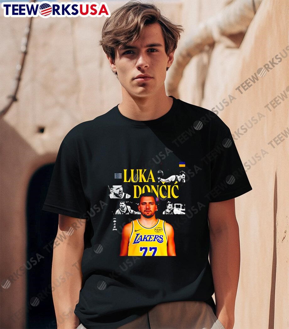 NBA Lakers DONČIĆ 77 Tシャツ XL 非売品 Lakers Dončić 77番 Tシャツ XL