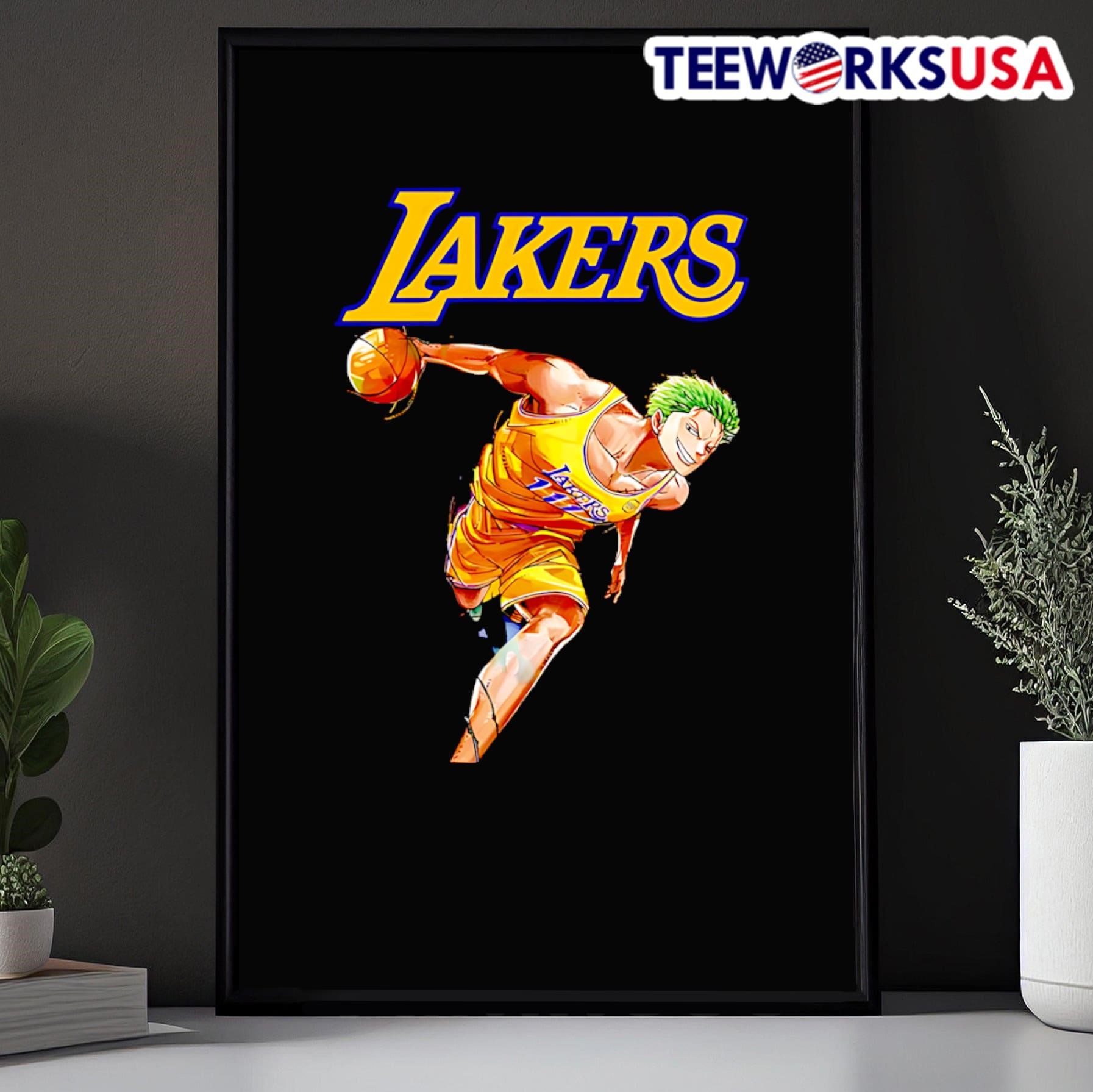 LOS ANGELES LAKERS × ONE PIECE ポスター ONE PIECE X LOS ANGELES LAKERS COLLAB ANNOUNCED! Luffy and