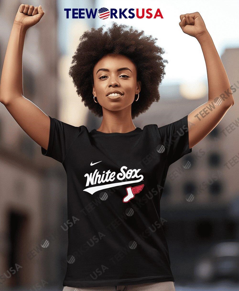 売れ筋商品|||ナイキ カットソー トップス レディース Women's Black Chicago White Sox 2025 City Connect Wordmark T-Shirt Black Chicago white sox nike 2025 city connect shirt, hoodie