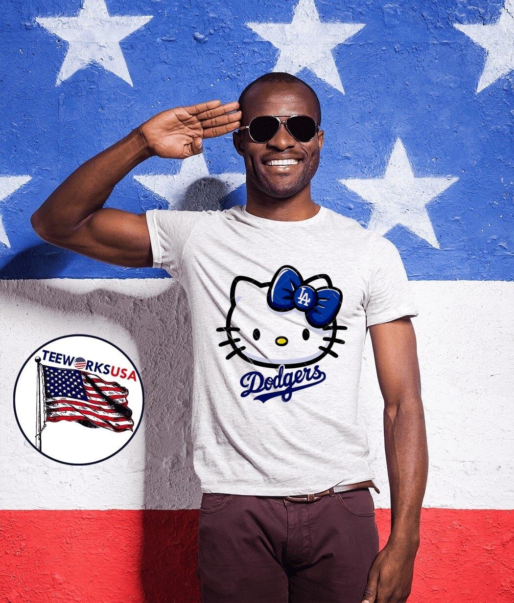 L】 Hello Kitty LA Dodgers Tシャツ レア（ロサンゼルス