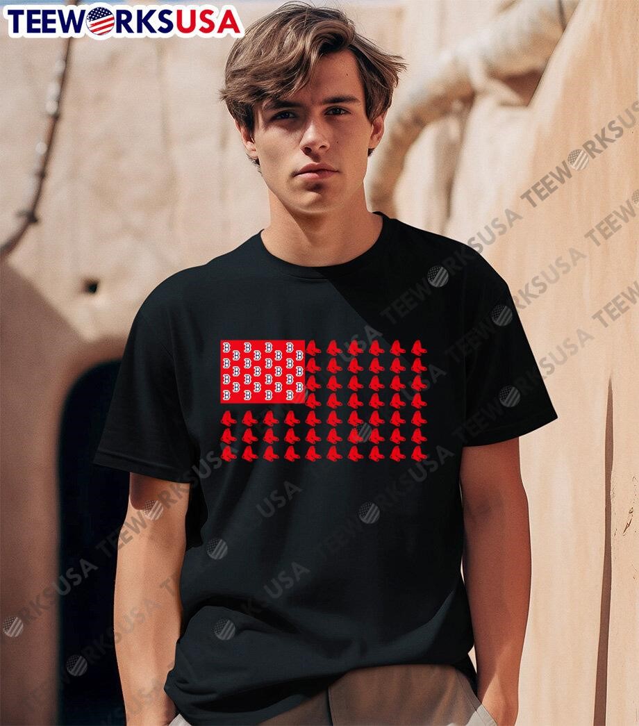 boston red sox flag shirt