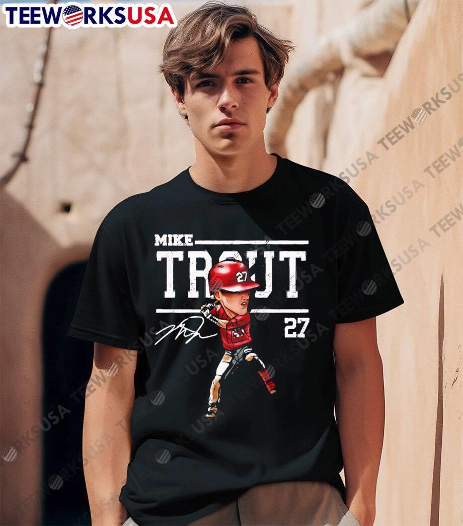 TROUT27Tシャツ XLARGE - Anaheim Angels Mike Trout #27Turns27 TEE | eBay