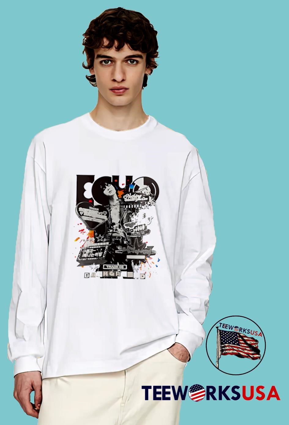 BTS JIN [RUNSEOKJIN] S/S T-Shirt /ホワイト RUNSEOKJIN in JAPAN] V-NECK S/S T-SHIRT (WHITE) [2nd